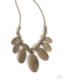 Hammered Horoscope - Brass Necklace - Paparazzi Accessories Necklace Bedazzle Me Pretty Mobile Fashion Boutique