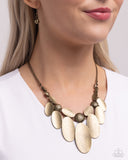 Hammered Horoscope - Brass Necklace - Paparazzi Accessories Necklace Bedazzle Me Pretty Mobile Fashion Boutique