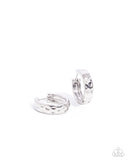 Hammered Hyperaware - Silver Earrings - Paparazzi Accessories Earrings Bedazzle Me Pretty Mobile Fashion Boutique