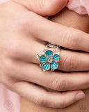 Hamptons Holiday - Blue Ring - Paparazzi Accessories Ring Bedazzle Me Pretty Mobile Fashion Boutique