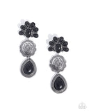 Handcrafted Haul - Black Post Earrings - Paparazzi Accessories Post Earrings Bedazzle Me Pretty Mobile Fashion Boutique