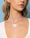 Handcrafted Hawaiian - White Necklace - Paparazzi Accessories Necklace Bedazzle Me Pretty Mobile Fashion Boutique