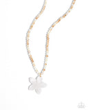 Handcrafted Hawaiian - White Necklace - Paparazzi Accessories Necklace Bedazzle Me Pretty Mobile Fashion Boutique