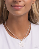Handcrafted Hawaiian - White Necklace - Paparazzi Accessories Necklace Bedazzle Me Pretty Mobile Fashion Boutique