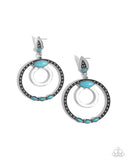 Handcrafted Hero - White Post Earrings - Paparazzi Accessories Post Earrings Bedazzle Me Pretty Mobile Fashion Boutique