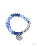 Handcrafted Hope - Blue Bracelet - Paparazzi Accessories Bracelet Bedazzle Me Pretty Mobile Fashion Boutique