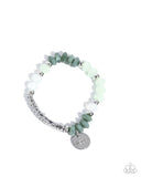 Handcrafted Hope - Green Bracelet - Paparazzi Accessories Bracelet Bedazzle Me Pretty Mobile Fashion Boutique