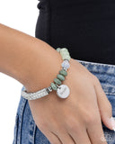 Handcrafted Hope - Green Bracelet - Paparazzi Accessories Bracelet Bedazzle Me Pretty Mobile Fashion Boutique
