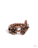 Handcrafted Hummingbird - Copper Ring - Paparazzi Accessories Ring Bedazzle Me Pretty Mobile Fashion Boutique