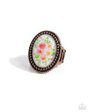 Handmade Heaven - Copper Ring - Paparazzi Accessories Ring Bedazzle Me Pretty Mobile Fashion Boutique