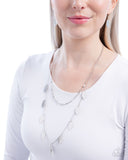 Hard Days Work - Silver Necklace - Paparazzi Accessories Necklace Bedazzle Me Pretty Mobile Fashion Boutique