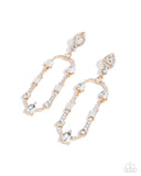 Hard to Forget - Gold Post Earrings - Paparazzi Accessories Post Earrings Bedazzle Me Pretty Mobile Fashion Boutique