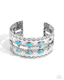 Harmonious Haven - Blue Bracelet - Paparazzi Accessories Bracelet Bedazzle Me Pretty Mobile Fashion Boutique