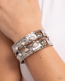 Harmonious Haven - White Bracelet - Paparazzi Accessories Bracelet Bedazzle Me Pretty Mobile Fashion Boutique