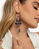 Harmonious Heir - Blue Earrings - Paparazzi Accessories Earrings Bedazzle Me Pretty Mobile Fashion Boutique