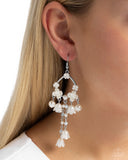 Harmonious Heir - White Earrings - Paparazzi Accessories Earrings Bedazzle Me Pretty Mobile Fashion Boutique