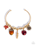 Harvest Habit - Gold Bracelet - Paparazzi Accessories Bracelet Bedazzle Me Pretty Mobile Fashion Boutique
