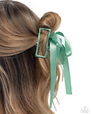 Haute Hairstylist - Green Hair Clip - Paparazzi Accessories Hair Clip Bedazzle Me Pretty Mobile Fashion Boutique