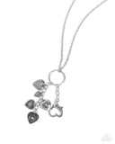Haute Heartstrings - White Lanyard - Paparazzi Accessories Lanyard Bedazzle Me Pretty Mobile Fashion Boutique