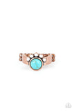 Havasu Haven - Copper Ring - Paparazzi Accessories Ring Bedazzle Me Pretty Mobile Fashion Boutique