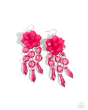 Hawaiian Hallmark - Pink Earrings - Paparazzi Accessories Earrings Bedazzle Me Pretty Mobile Fashion Boutique