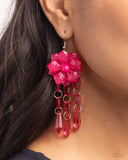 Hawaiian Hallmark - Pink Earrings - Paparazzi Accessories Earrings Bedazzle Me Pretty Mobile Fashion Boutique