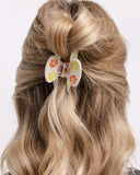 Hawaiian Harmony - White Hair Clip - Paparazzi Accessories Hair Clip Bedazzle Me Pretty Mobile Fashion Boutique