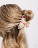 Hawaiian Harmony - White Hair Clip - Paparazzi Accessories Hair Clip Bedazzle Me Pretty Mobile Fashion Boutique