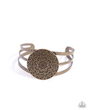 Head Over Hibiscus - Brass Bracelet - Paparazzi Accessories Bracelet Bedazzle Me Pretty Mobile Fashion Boutique
