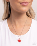 HEART Exhibition - Red Necklace - Paparazzi Accessories Necklace Bedazzle Me Pretty Mobile Fashion Boutique