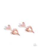 Heart Habitat - Gold Post Earrings - Paparazzi Accessories Post Earrings Bedazzle Me Pretty Mobile Fashion Boutique