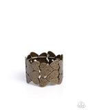 Heart Headline - Brass Bracelet - Paparazzi Accessories Bracelet Bedazzle Me Pretty Mobile Fashion Boutique