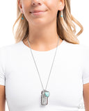 Heart of a Cowgirl - Blue Lanyard - Paparazzi Accessories Lanyard Bedazzle Me Pretty Mobile Fashion Boutique
