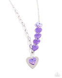 HEART Of The Movement - Purple Necklace - Paparazzi Accessories Necklace Bedazzle Me Pretty Mobile Fashion Boutique