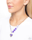 HEART Of The Movement - Purple Necklace - Paparazzi Accessories Necklace Bedazzle Me Pretty Mobile Fashion Boutique