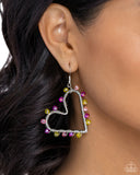 HEART of Your World - Multi Earrings - Paparazzi Accessories Earrings Bedazzle Me Pretty Mobile Fashion Boutique
