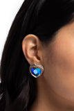 Heart-Pounding Haute - Green Post Earrings - Paparazzi Accessories Post Earrings Bedazzle Me Pretty Mobile Fashion Boutique