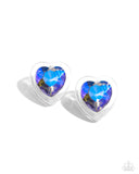 Heart-Pounding Haute - Purple Post Earrings - Paparazzi Accessories Post Earrings Bedazzle Me Pretty Mobile Fashion Boutique