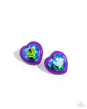 Heartfelt Haute - Purple Post Earrings - Paparazzi Accessories Post Earrings Bedazzle Me Pretty Mobile Fashion Boutique