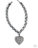 Heartfelt Havana - Black Necklace - Paparazzi Accessories Necklace Bedazzle Me Pretty Mobile Fashion Boutique
