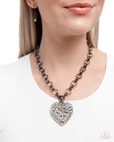 Heartfelt Havana - Black Necklace - Paparazzi Accessories Necklace Bedazzle Me Pretty Mobile Fashion Boutique