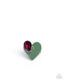 Heartfelt Hello - Green Ring - Paparazzi Accessories Ring Bedazzle Me Pretty Mobile Fashion Boutique