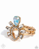 Heirloom Heaven - Gold Ring - Paparazzi Accessories Ring Bedazzle Me Pretty Mobile Fashion Boutique