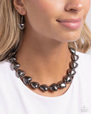 Hello Heartstrings - Black Necklace - Paparazzi Accessories Necklace Bedazzle Me Pretty Mobile Fashion Boutique