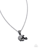 Helmet Headline - Black Necklace - Paparazzi Accessories Necklace Bedazzle Me Pretty Mobile Fashion Boutique