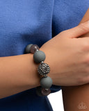 Hematite Hallmark - Silver Complete Look  - Paparazzi Accessories Bedazzle Me Pretty Mobile Fashion Boutique
