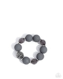 Hematite Hallmark - Silver Complete Look  - Paparazzi Accessories Bedazzle Me Pretty Mobile Fashion Boutique