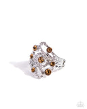 High-Class Honor - Brown Ring - Paparazzi Accessories Ring Bedazzle Me Pretty Mobile Fashion Boutique