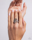 High-Class Honor - Brown Ring - Paparazzi Accessories Ring Bedazzle Me Pretty Mobile Fashion Boutique