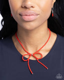 High-Class Hype - Red Necklace - Paparazzi Accessories Necklace Bedazzle Me Pretty Mobile Fashion Boutique